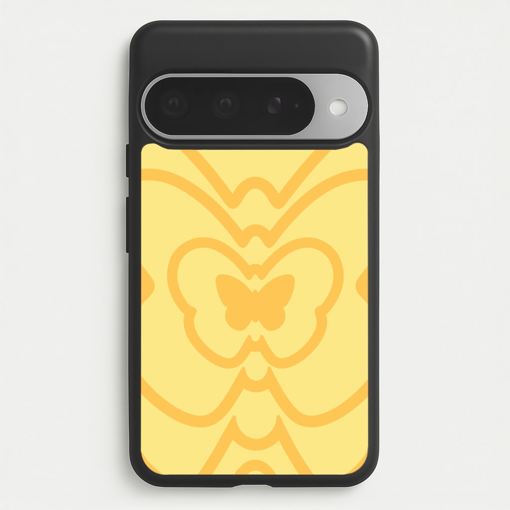 Abstract Orange Butterfly Phone Case for Google Pixel 10 Pro XL