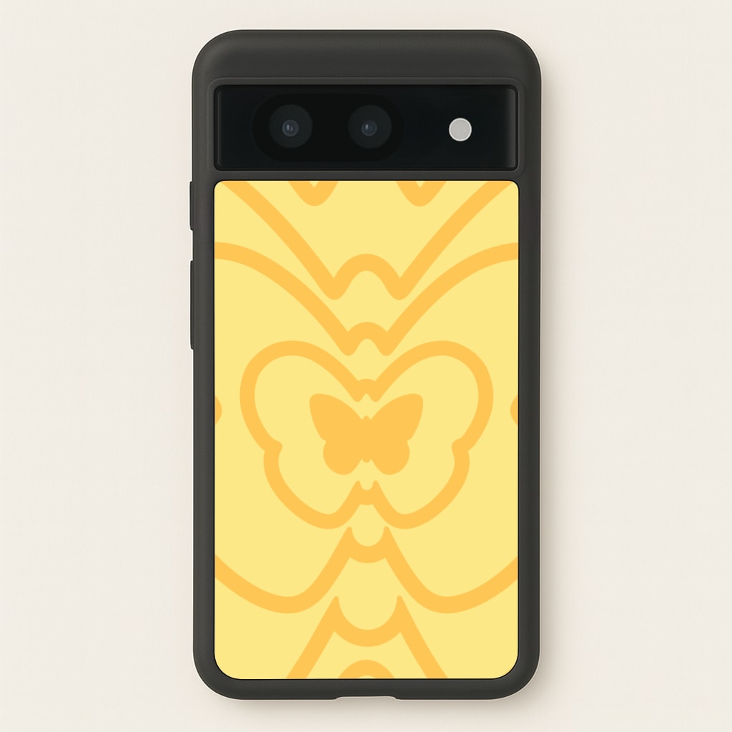 Abstract Orange Butterfly - Summer Phone Case for Google Pixel 8a