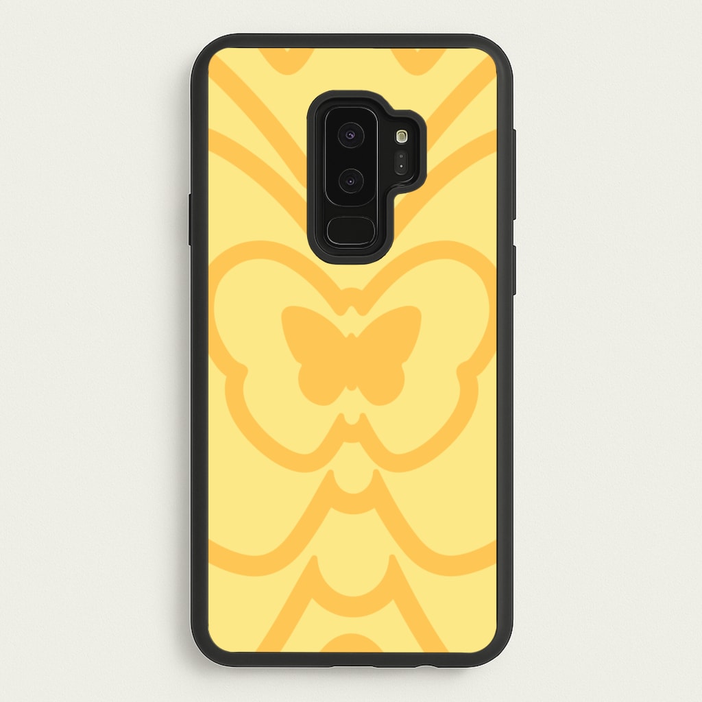 Abstract Orange Butterfly - Summer Phone Case for Galaxy S9 Plus