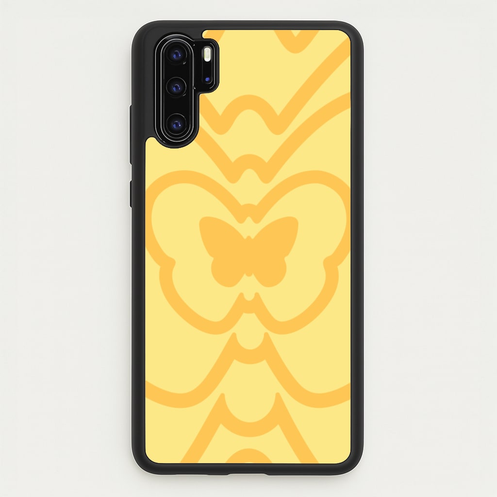 Abstract Orange Butterfly - Summer Phone Case for Huawei P30 Pro