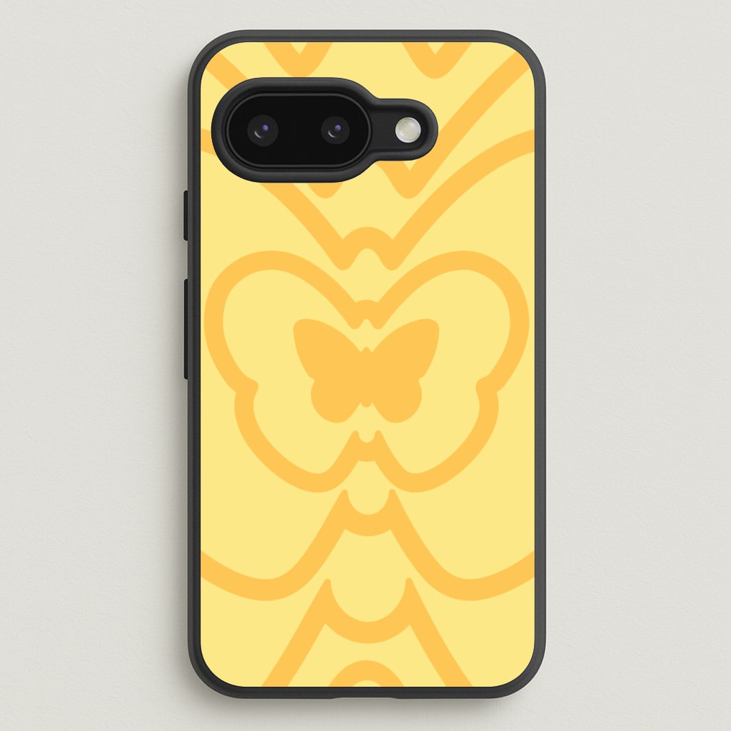 Abstract Orange Butterfly - Summer Phone Case for Google Pixel 9a