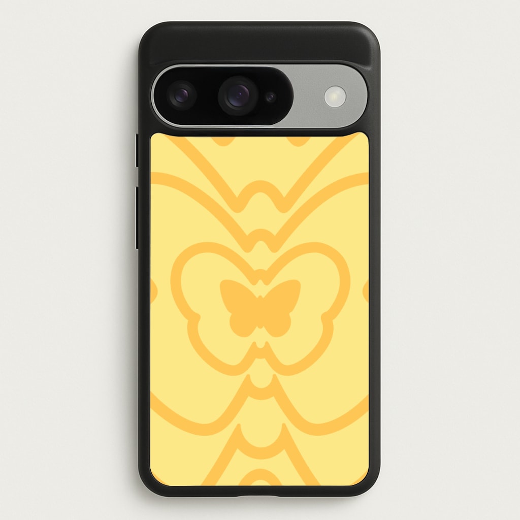 Abstract Orange Butterfly Phone Case for Google Pixel 10 / 10 Pro