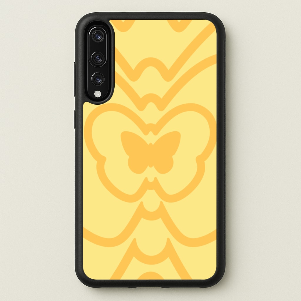 Abstract Orange Butterfly - Summer Phone Case for Huawei P20 Pro