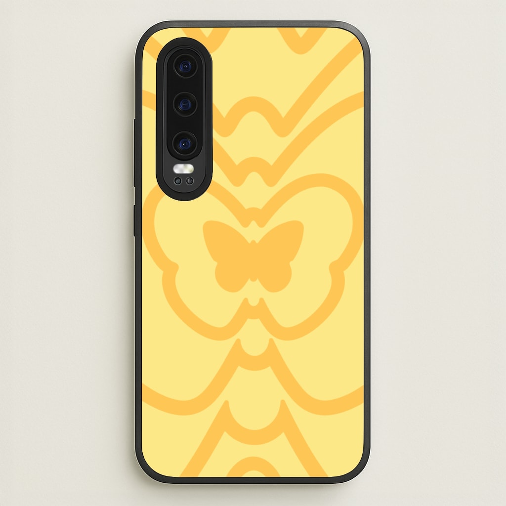 Abstract Orange Butterfly - Summer Phone Case for Huawei P30