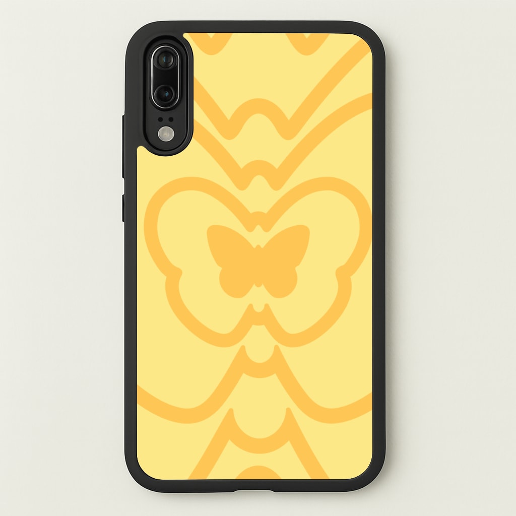 Abstract Orange Butterfly - Summer Phone Case for Huawei P20