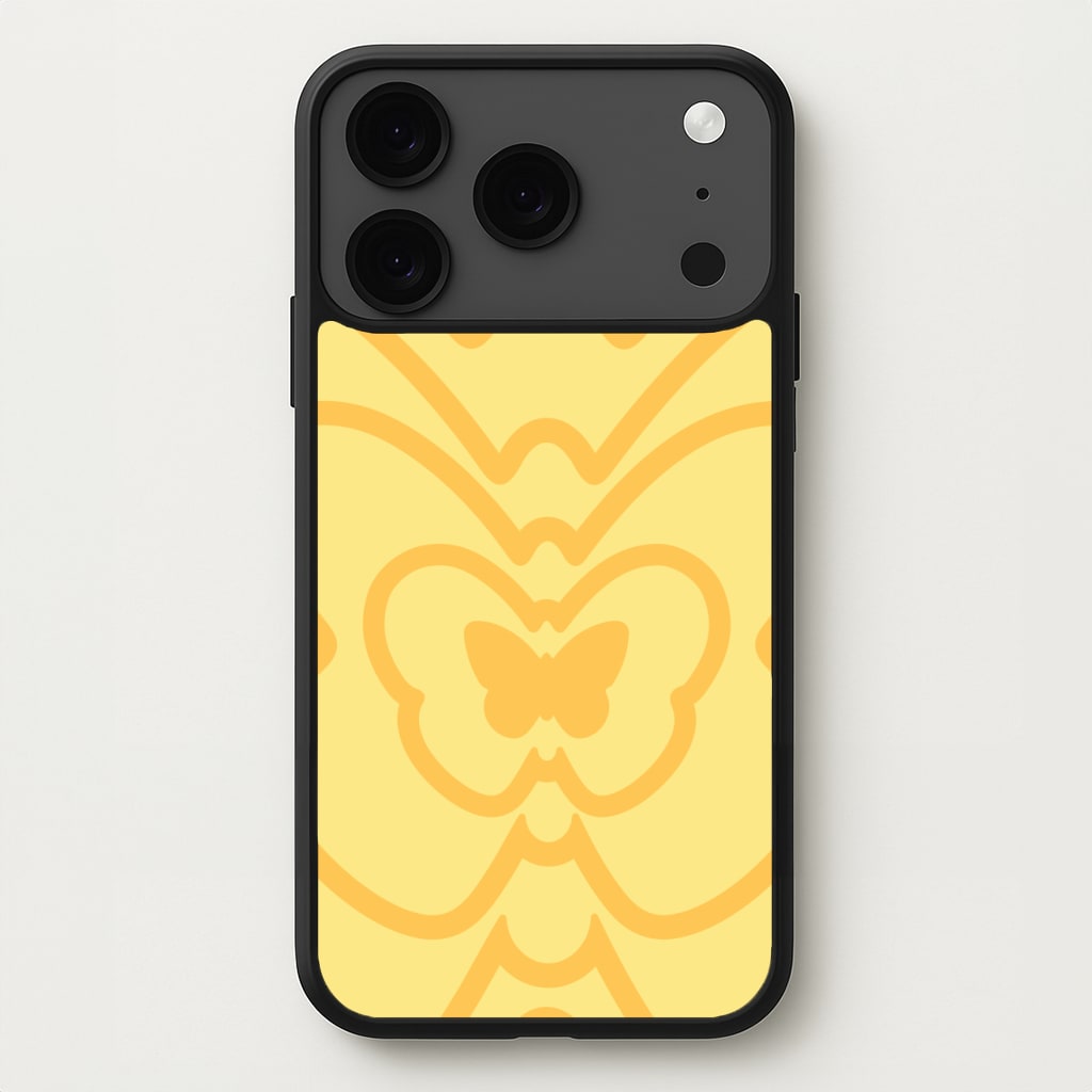 Abstract Orange Butterfly Phone Case for iPhone 17 Pro