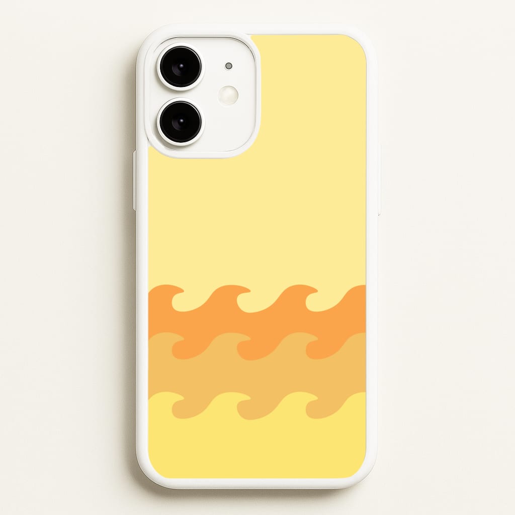 Orange Beach Waves Pattern - Summer Phone Case for iPhone 11