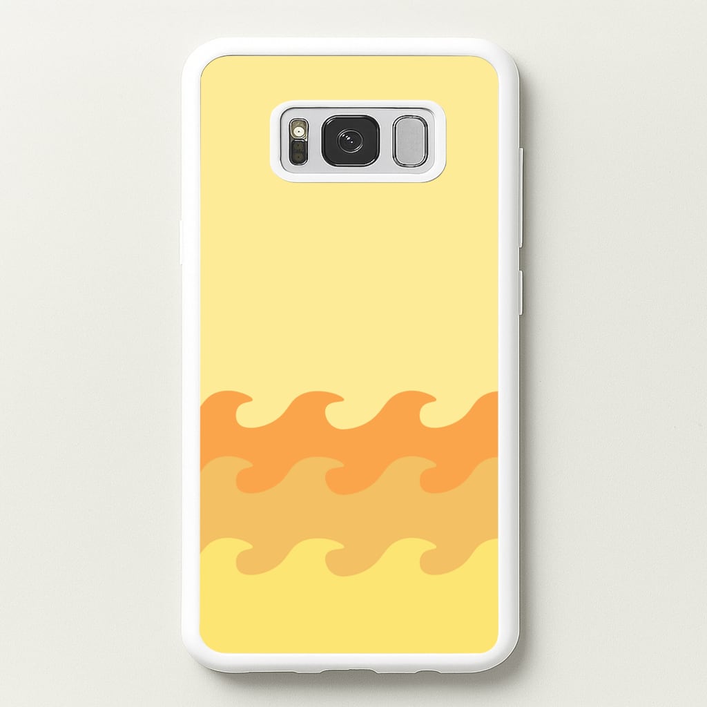 Orange Beach Waves Pattern - Summer Phone Case for Galaxy S8 Plus