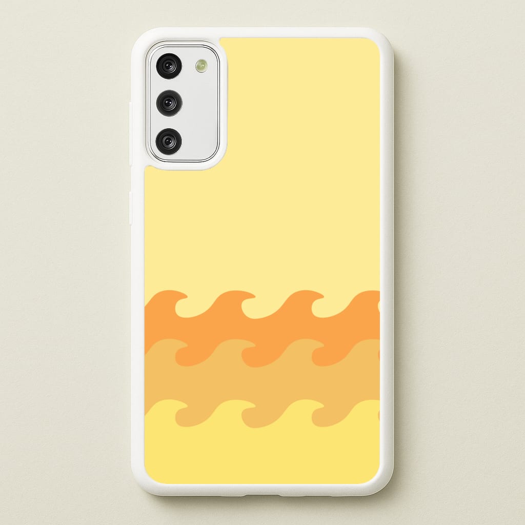 Orange Beach Waves Pattern - Summer Phone Case for Galaxy S20