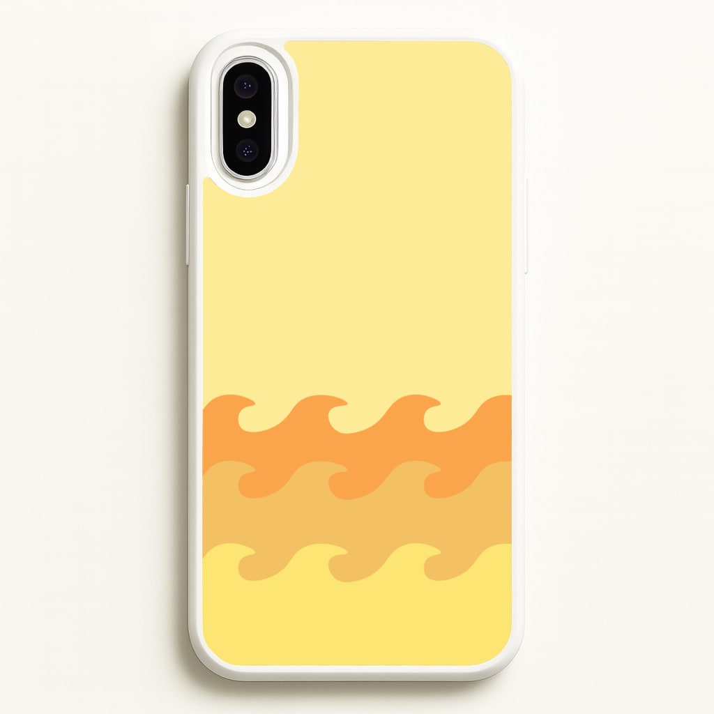 Orange Beach Waves Pattern - Summer Phone Case for iPhone XS Max