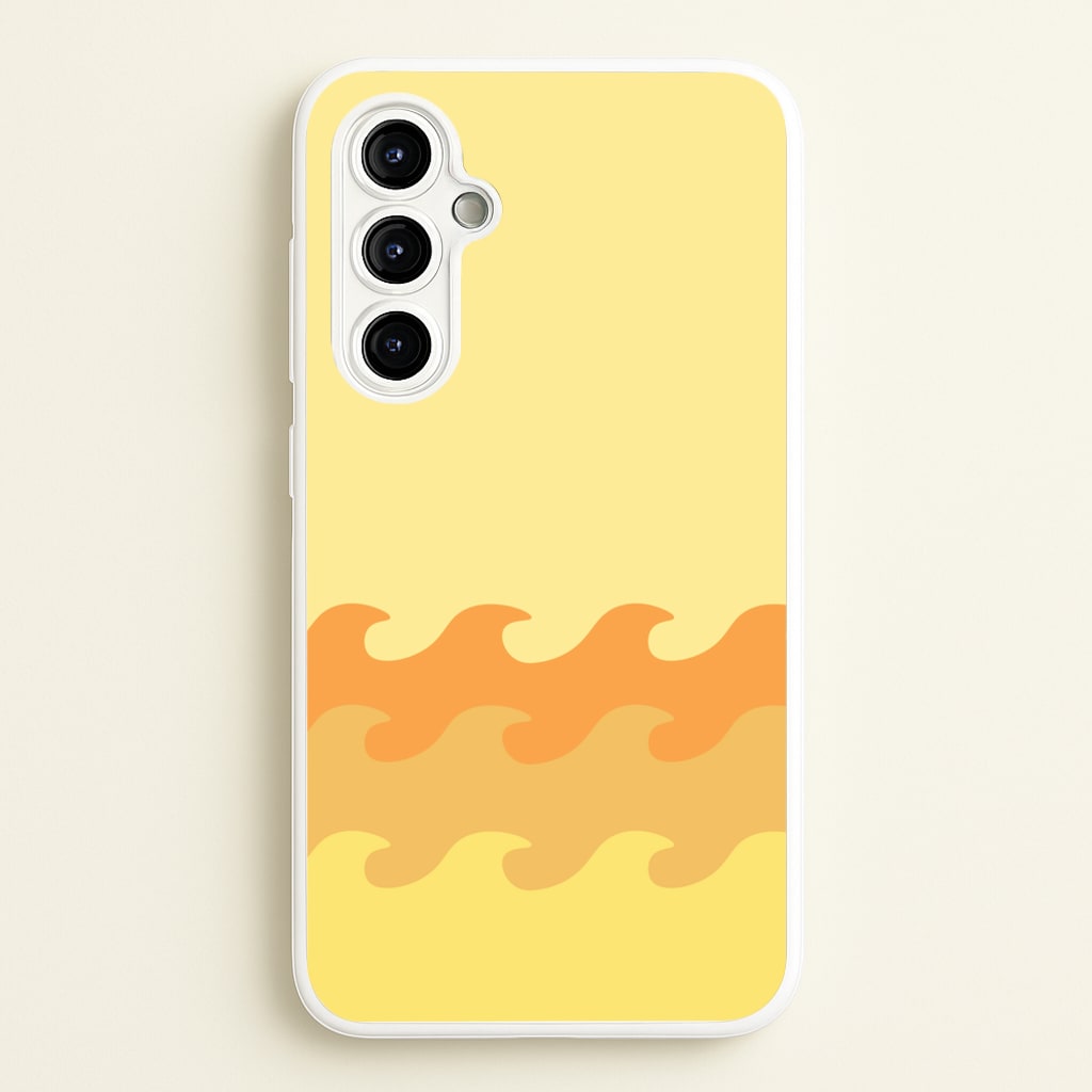 Orange Beach Waves Pattern - Summer Phone Case for Galaxy A54