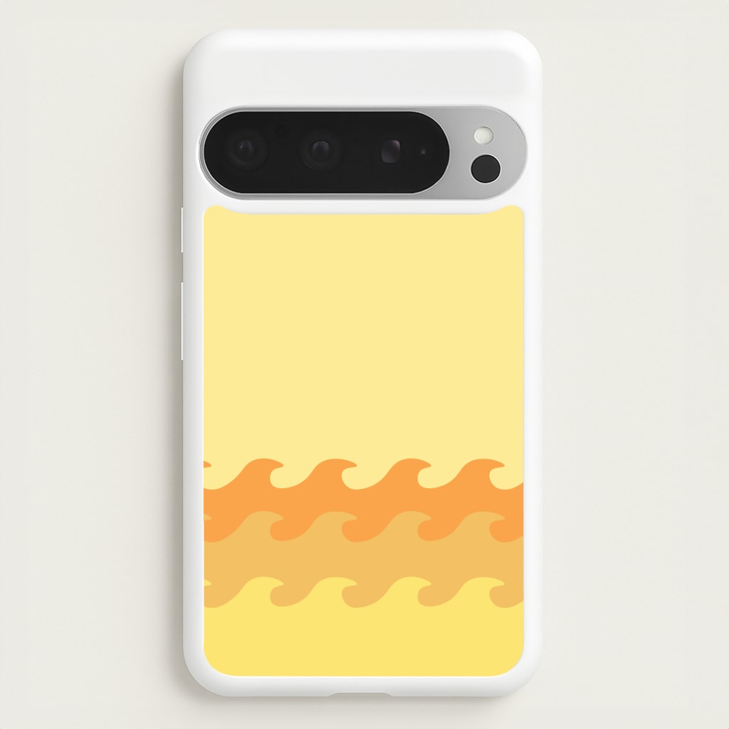 Orange Beach Waves Pattern - Summer Phone Case for Google Pixel 9 Pro XL