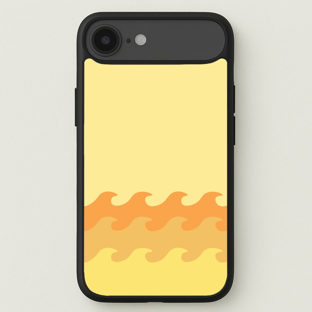 Orange Beach Waves Pattern Phone Case for iPhone 17 Air