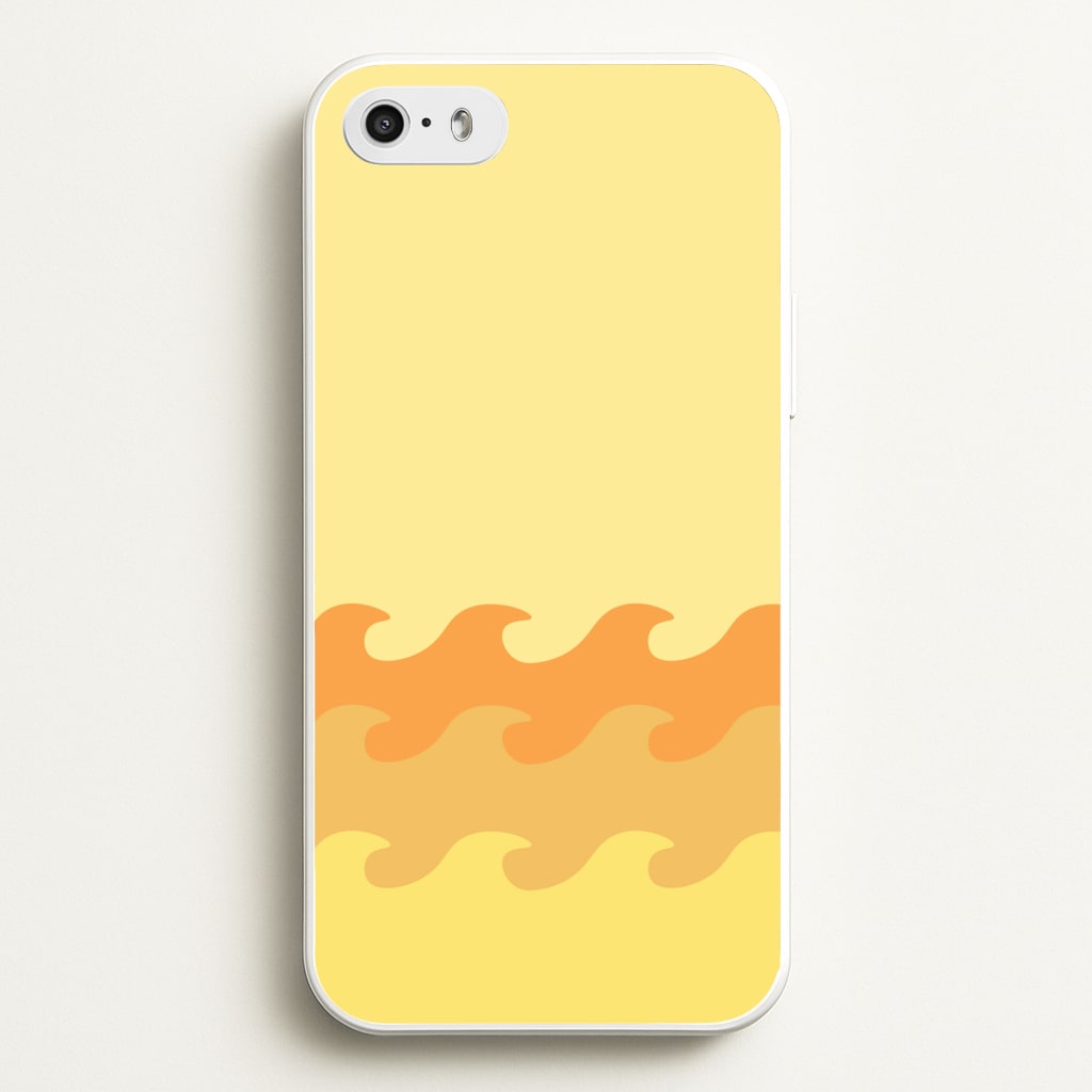 Orange Beach Waves Pattern - Summer Phone Case for iPhone 5 / 5s / SE 2016