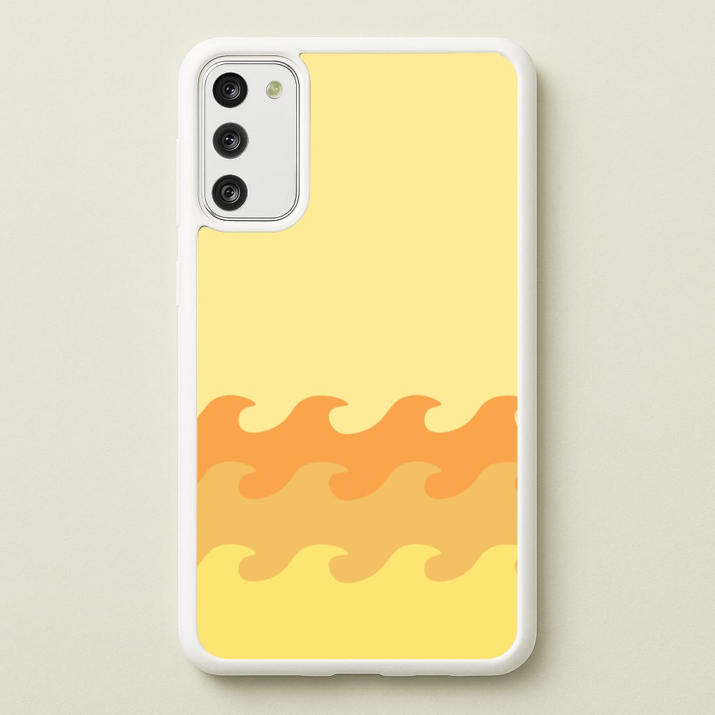 Orange Beach Waves Pattern - Summer Phone Case for Galaxy S20FE