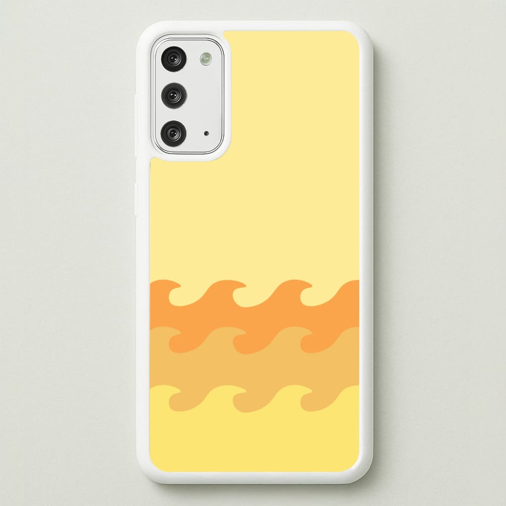 Orange Beach Waves Pattern - Summer Phone Case for Galaxy Note 20