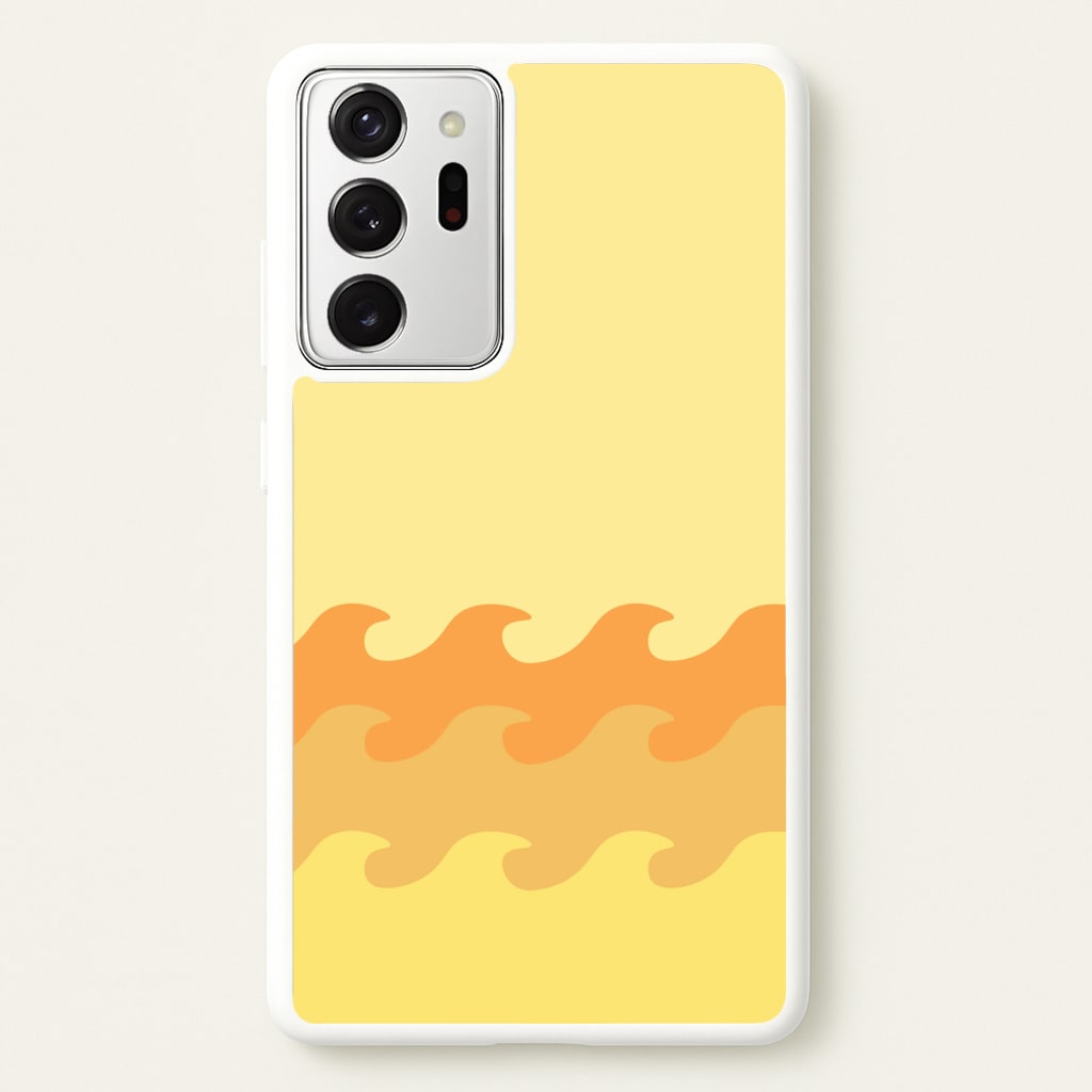 Orange Beach Waves Pattern - Summer Phone Case for Galaxy Note 20 Ultra