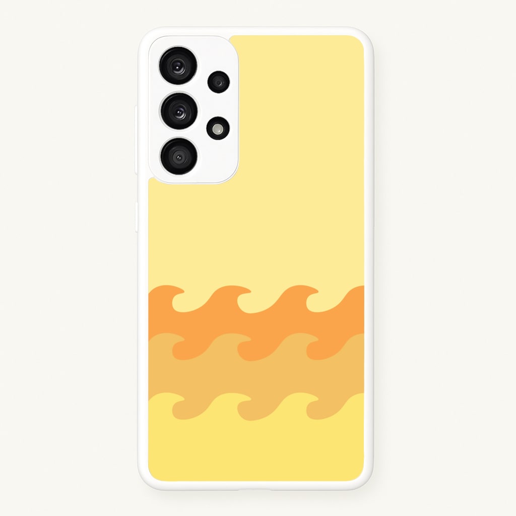 Orange Beach Waves Pattern - Summer Phone Case for Galaxy A33