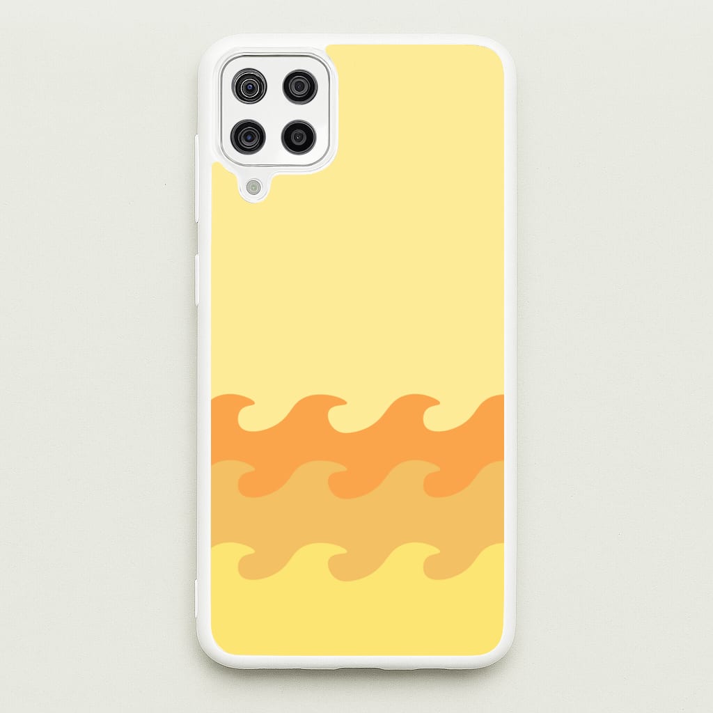 Orange Beach Waves Pattern - Summer Phone Case for Galaxy A12