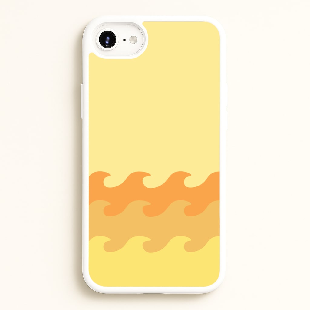 Orange Beach Waves Pattern - Summer Phone Case for iPhone 6 / 7 / 8 / SE
