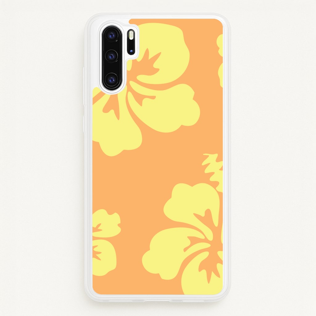 Orange And Yellow Hawaiian Flowers Pattern - Summer Phone Case for Huawei P30 Pro