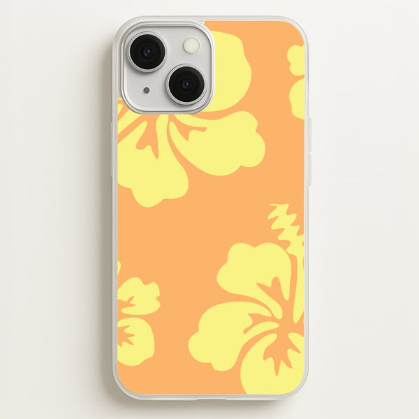 Orange And Yellow Hawaiian Flowers Pattern - Summer Phone Case for iPhone 13