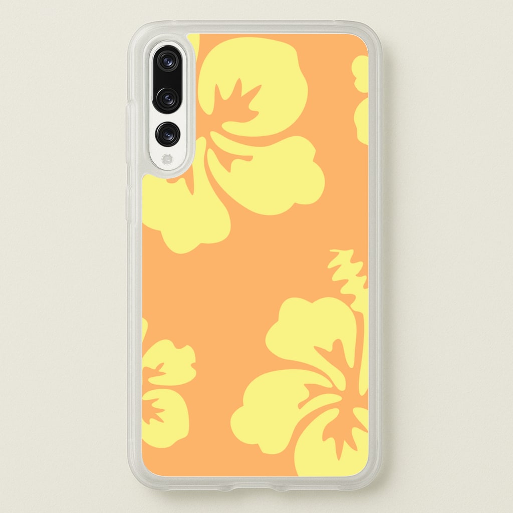 Orange And Yellow Hawaiian Flowers Pattern - Summer Phone Case for Huawei P20 Pro