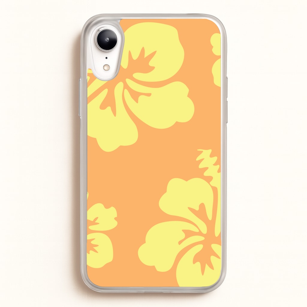 Orange And Yellow Hawaiian Flowers Pattern - Summer Phone Case for iPhone XR