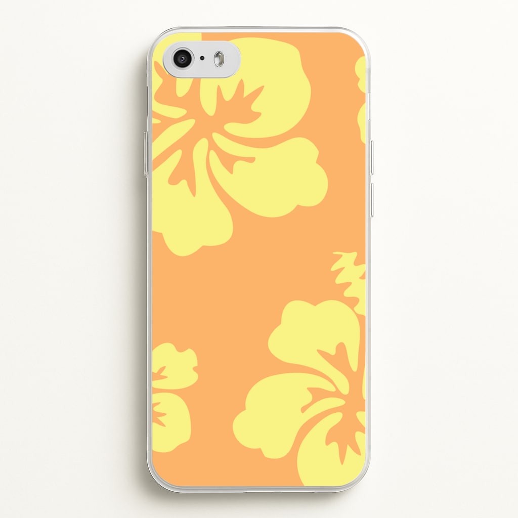 Orange And Yellow Hawaiian Flowers Pattern - Summer Phone Case for iPhone 5 / 5s / SE 2016