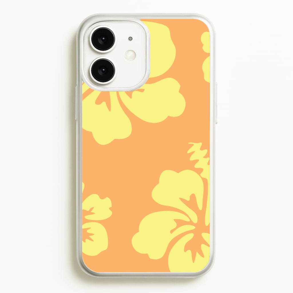 Orange And Yellow Hawaiian Flowers Pattern - Summer Phone Case for iPhone 11