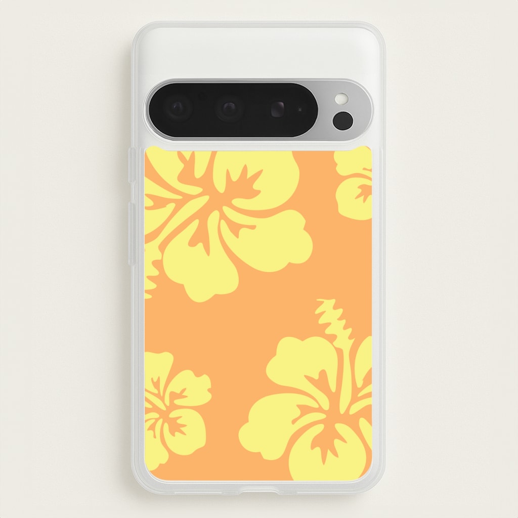 Orange And Yellow Hawaiian Flowers Pattern - Summer Phone Case for Google Pixel 9 Pro XL