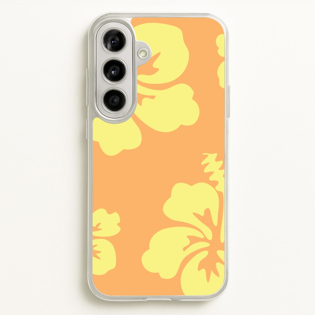 Orange And Yellow Hawaiian Flowers Pattern - Summer Phone Case for Galaxy A56