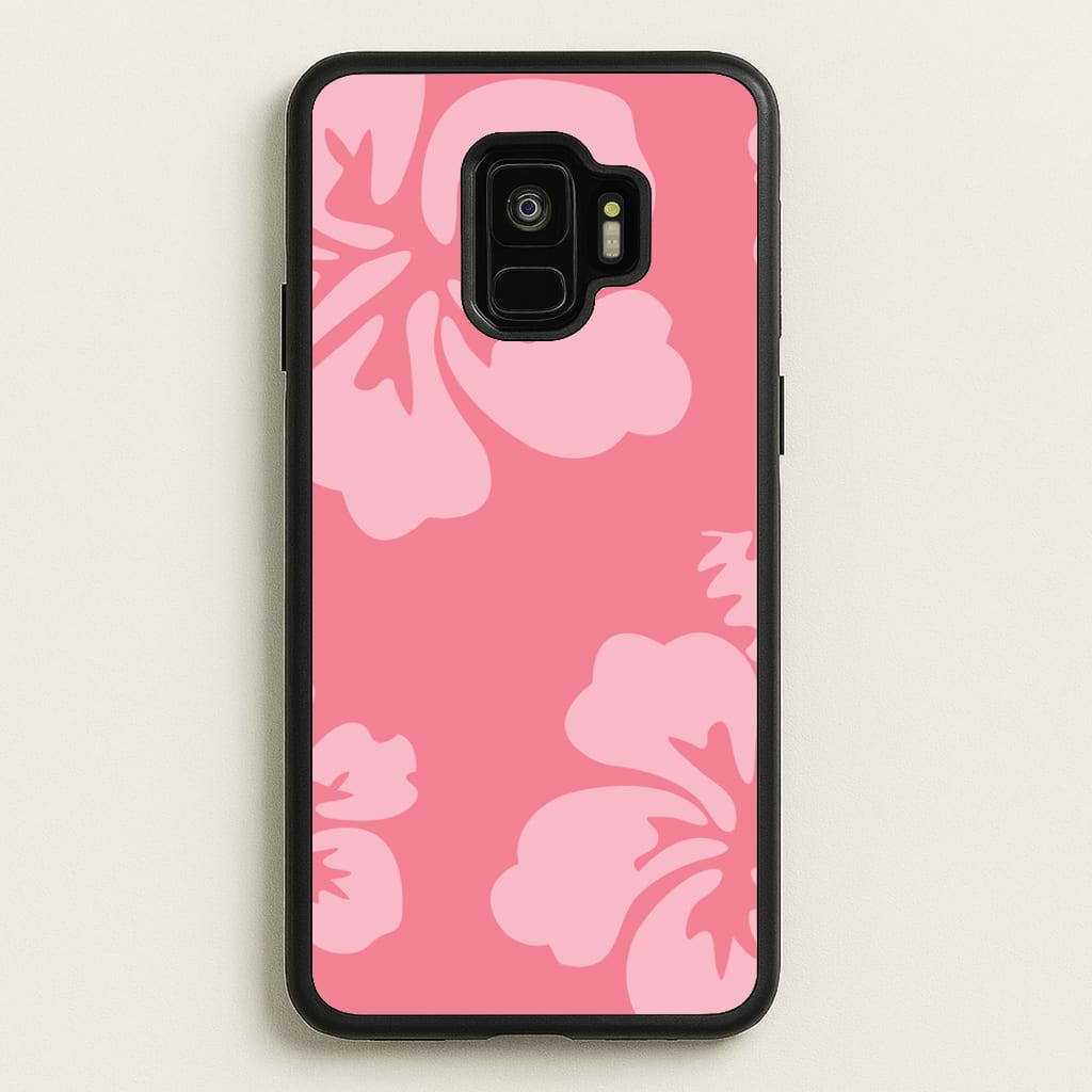 Pink Hawaiian Flowers Pattern - Summer Phone Case for Galaxy S9