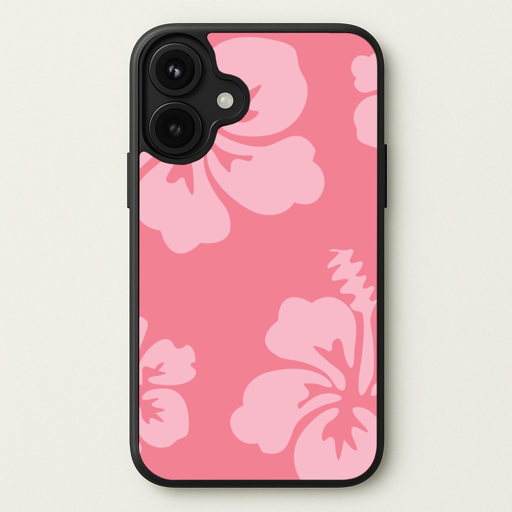 Pink Hawaiian Flowers Pattern Phone Case for iPhone 17