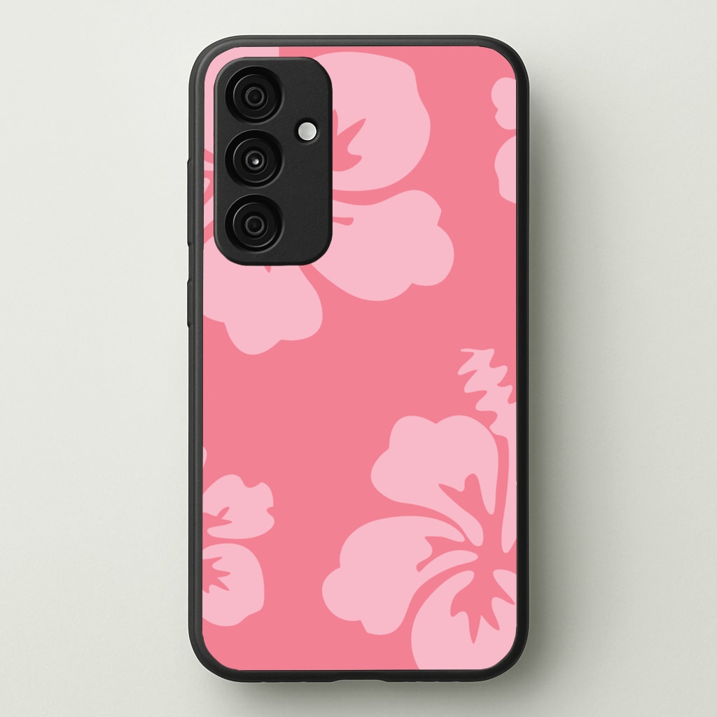 Pink Hawaiian Flowers Pattern - Summer Phone Case for Galaxy A55