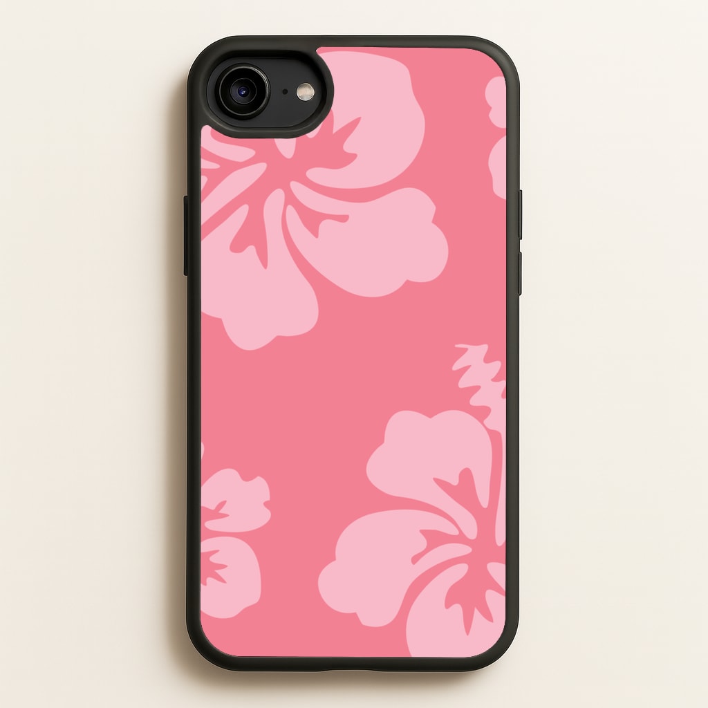 Pink Hawaiian Flowers Pattern - Summer Phone Case for iPhone 6 / 7 / 8 / SE