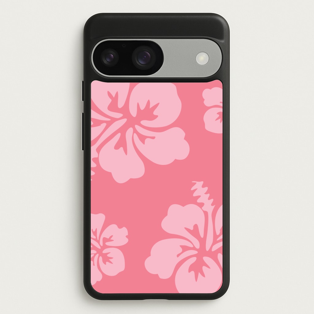 Pink Hawaiian Flowers Pattern - Summer Phone Case for Google Pixel 9 / 9 Pro