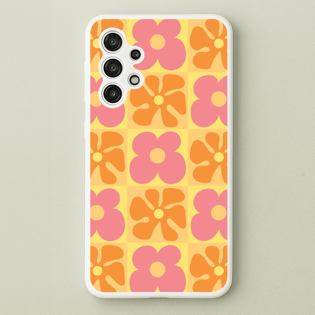 Summer Flowers Checkered Pattern - Summer Phone Case for Galaxy A13