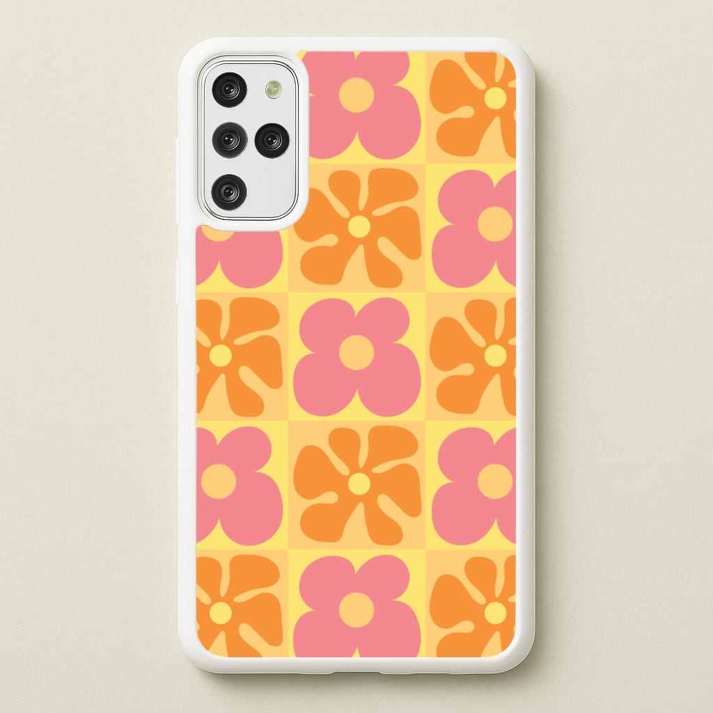 Summer Flowers Checkered Pattern - Summer Phone Case for Galaxy S20 Plus