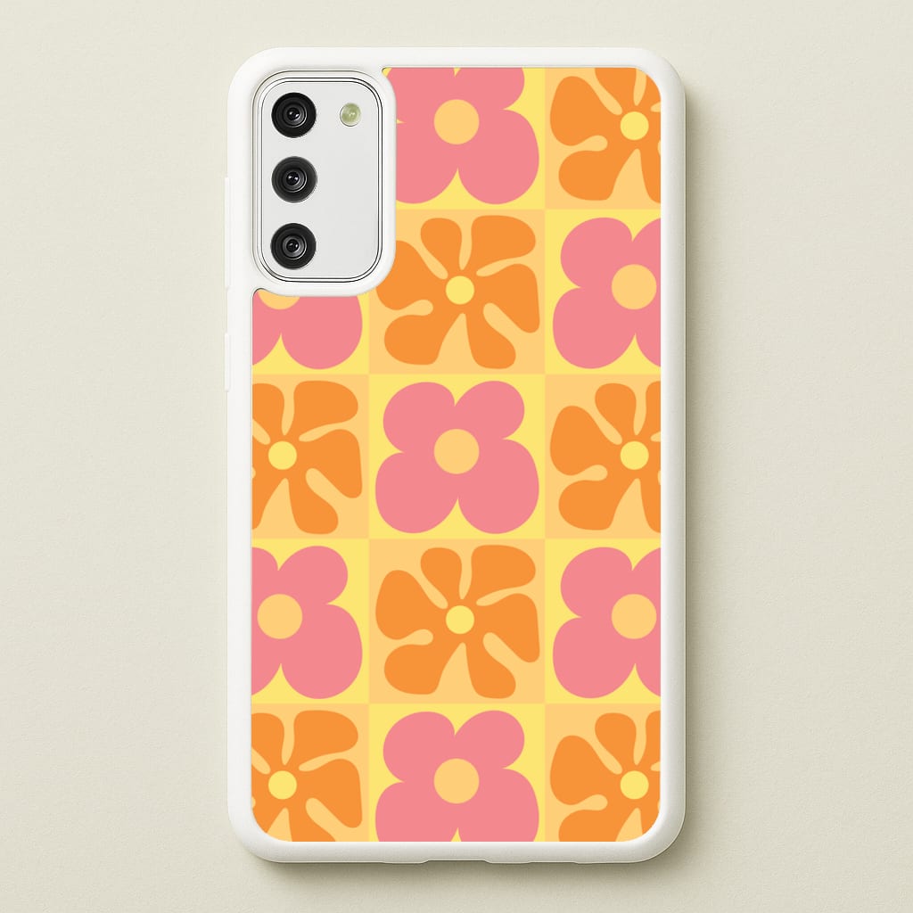 Summer Flowers Checkered Pattern - Summer Phone Case for Galaxy A41