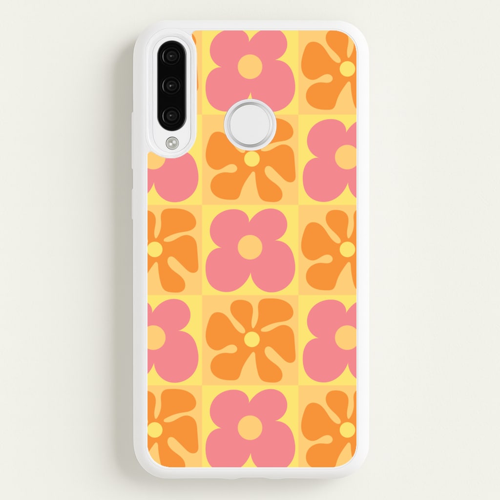 Summer Flowers Checkered Pattern - Summer Phone Case for Huawei P30 Lite