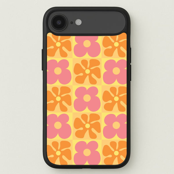 Summer Flowers Checkered Pattern Phone Case for iPhone 17 Air