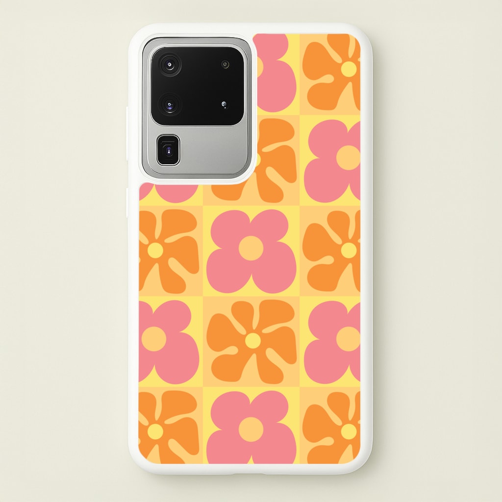 Summer Flowers Checkered Pattern - Summer Phone Case for Galaxy S20 Ultra