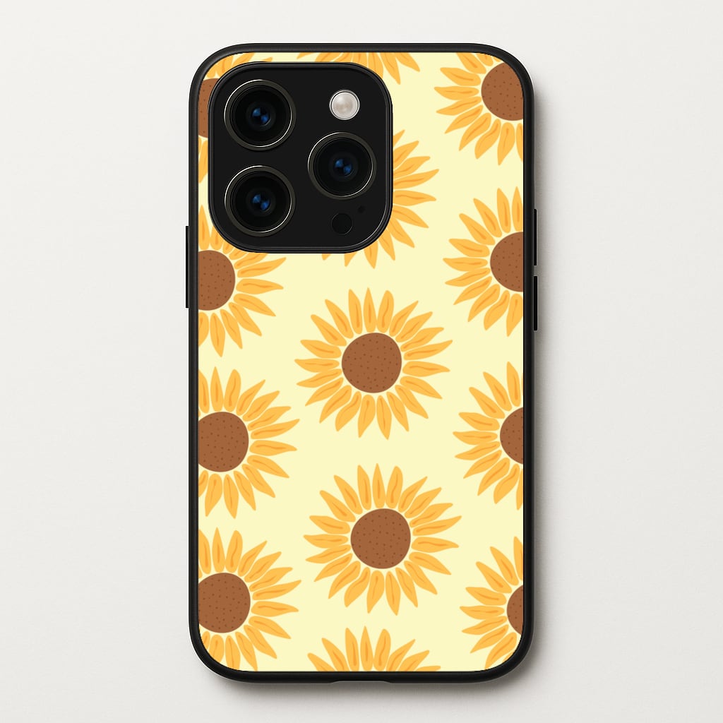 Sunflowers Abstract Pattern - Summer Phone Case for iPhone 14 Pro Max