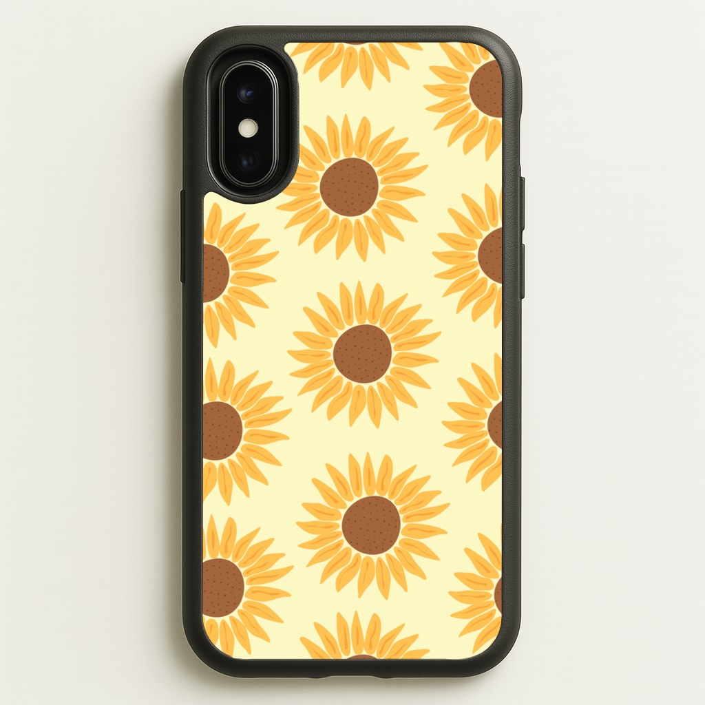 Sunflowers Abstract Pattern - Summer Phone Case for iPhone X / XS