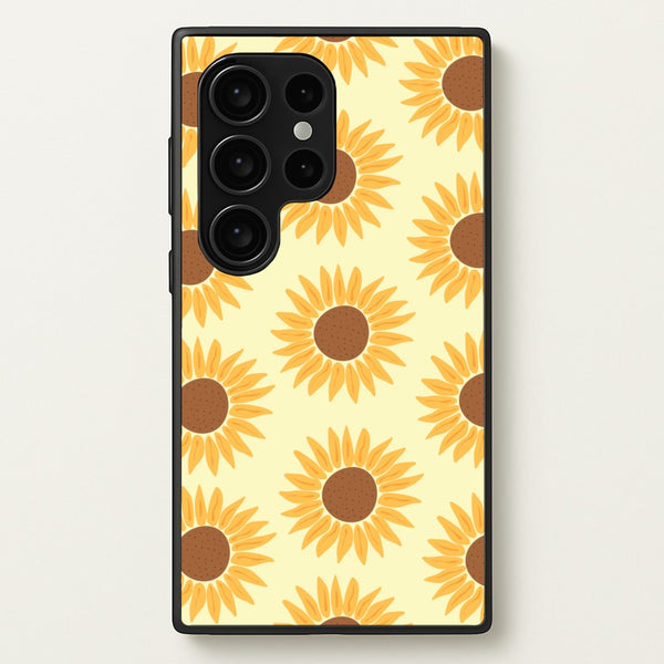 Sunflowers Abstract Pattern - Summer Phone Case for Galaxy S24 Ultra