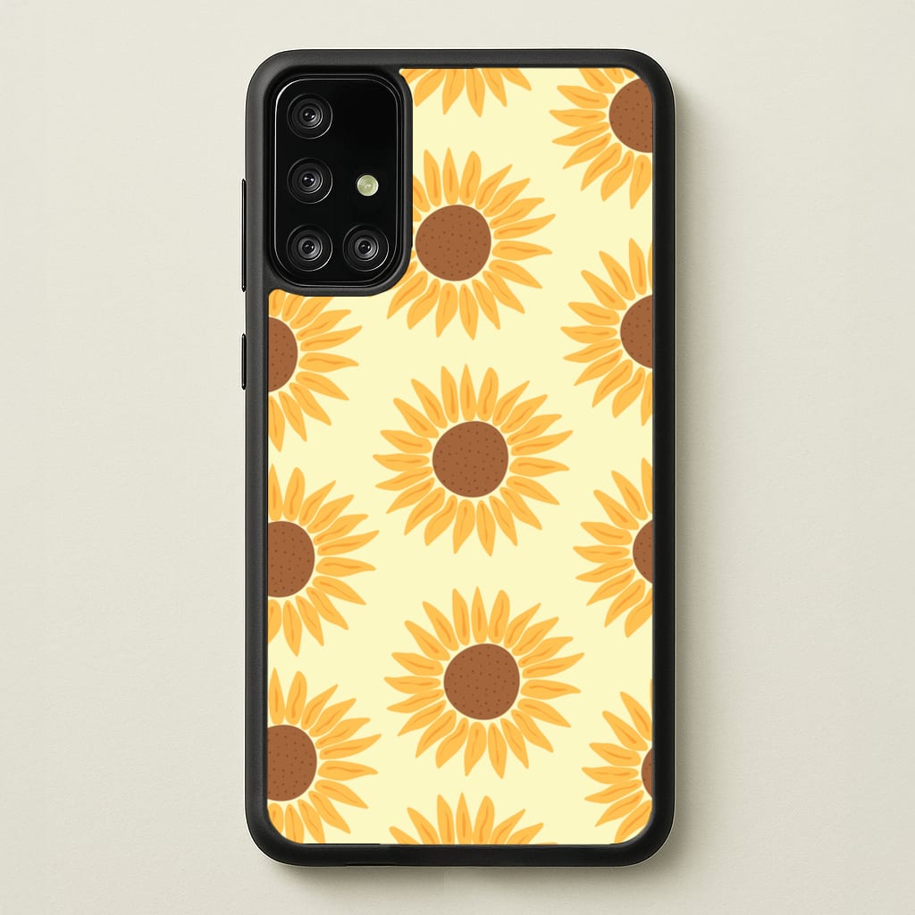 Sunflowers Abstract Pattern - Summer Phone Case for Galaxy A71