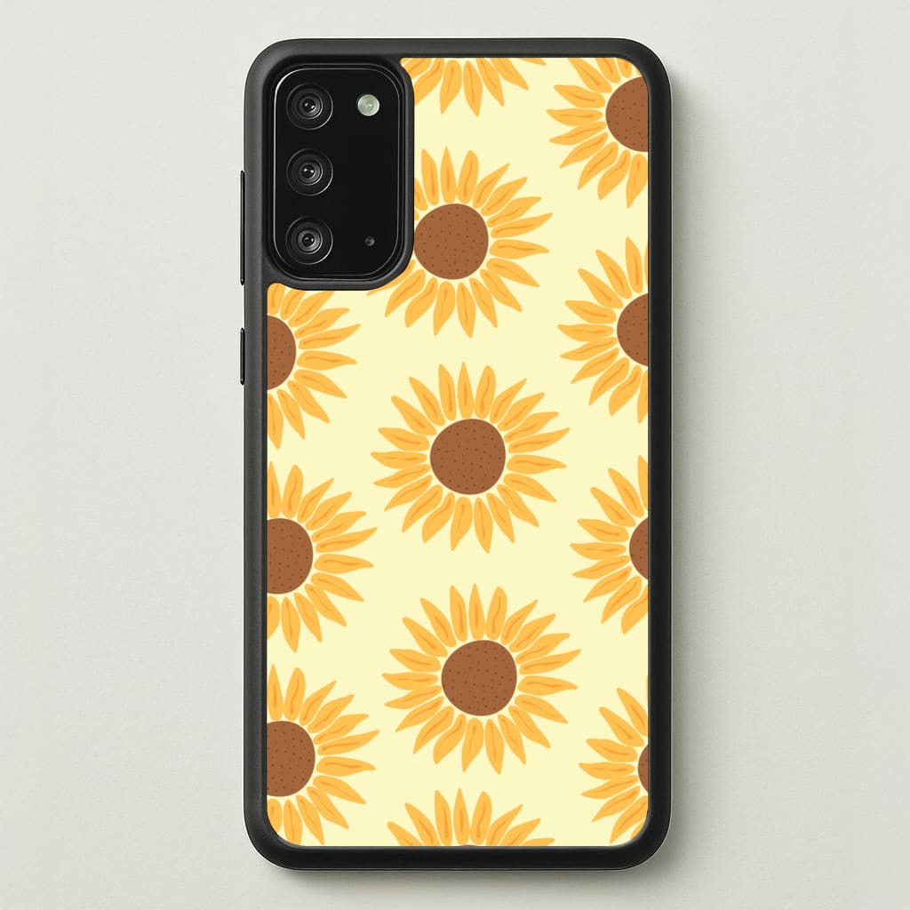 Sunflowers Abstract Pattern - Summer Phone Case for Galaxy Note 20