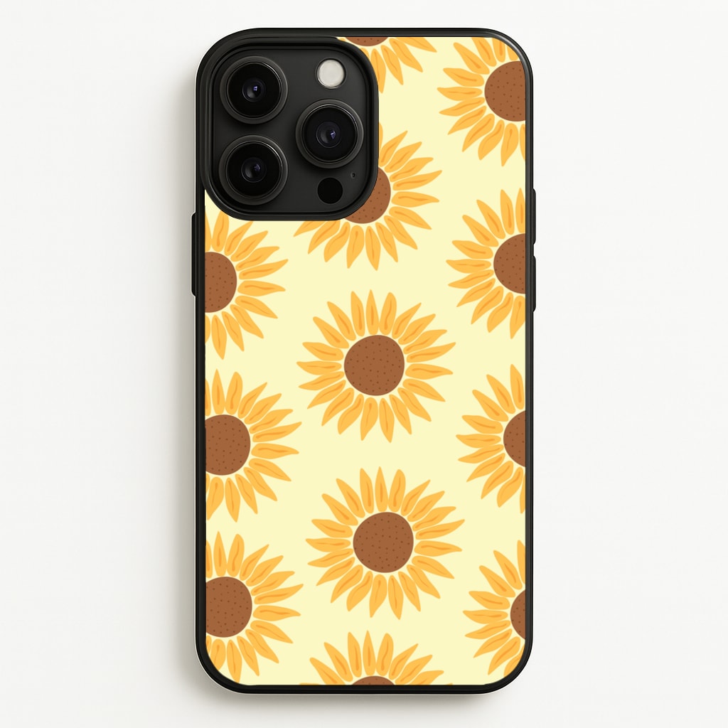 Sunflowers Abstract Pattern - Summer Phone Case for iPhone 13 Pro Max