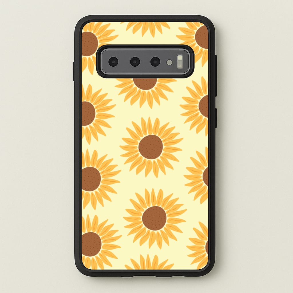 Sunflowers Abstract Pattern - Summer Phone Case for Galaxy S10 Plus